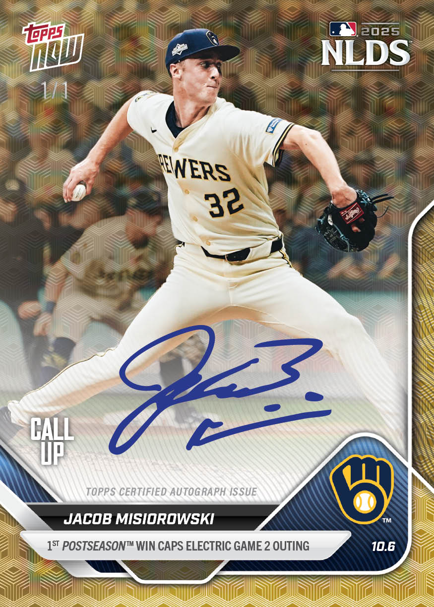 Jacob Misiorowski - 2025 MLB Topps NOW® - Card 833 - PR: 2987
