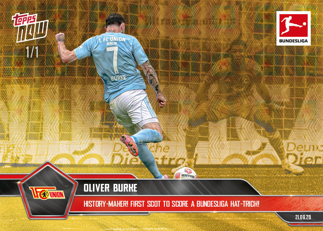 Oliver Burke - 2025-26 Bundesliga Topps NOW® - Card 25 - PR: 106