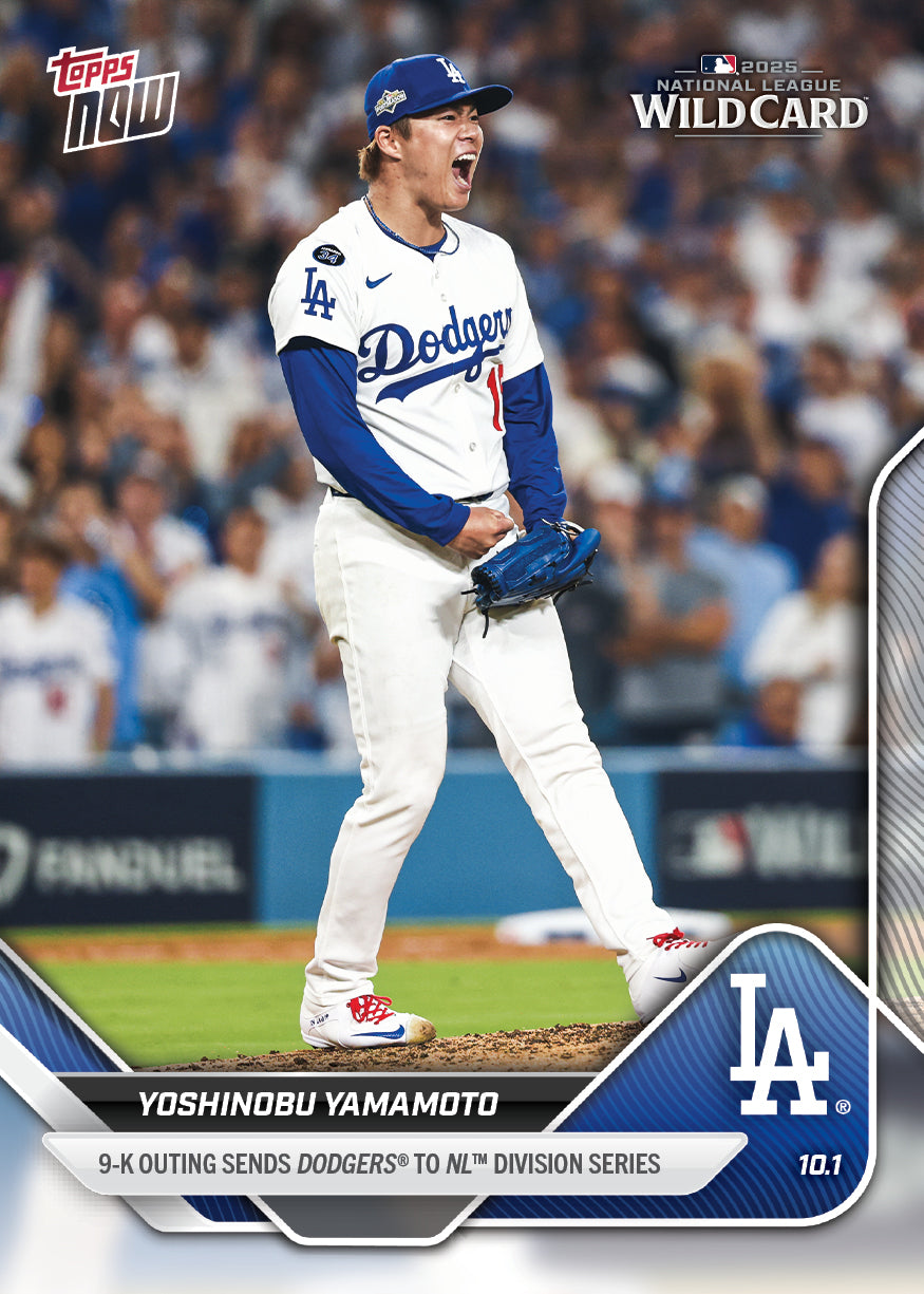 Yoshinobu Yamamoto - 2025 MLB Topps NOW® - Card 810 - PR: 2974