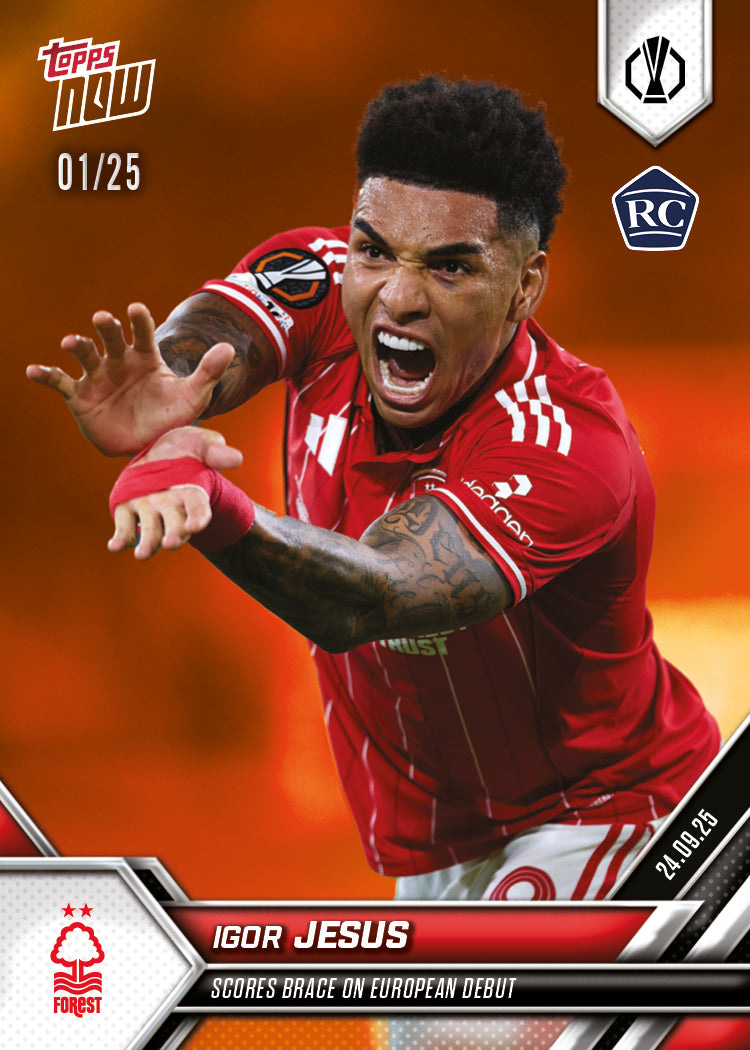 Igor Jesus - 2025-26 UEL Topps NOW® Card 1 - PR: 615