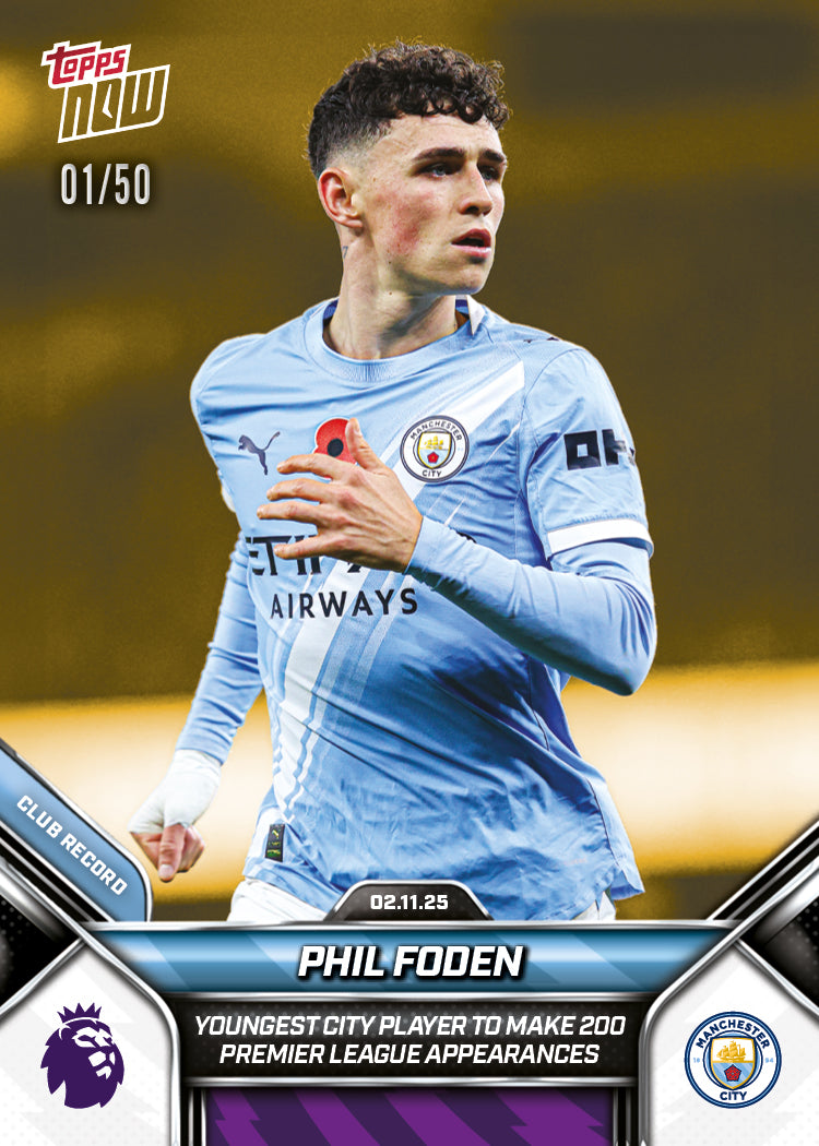 Phil Foden - 2025-26 Premier League Topps NOW® - Card 47