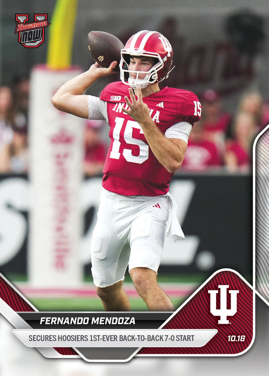 Fernando Mendoza - 2025-26 Bowman U NOW® Football - Card 33 - PR: 1753