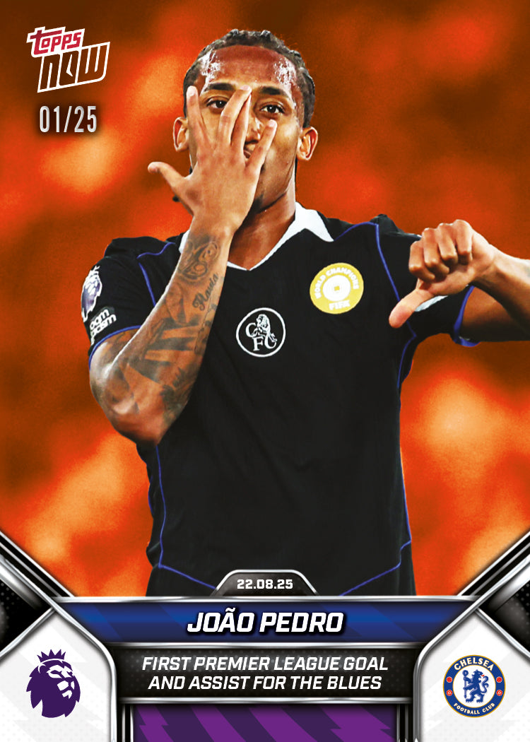João Pedro - 2025-26 Premier League Topps NOW® - Card 7 - PR: 1073