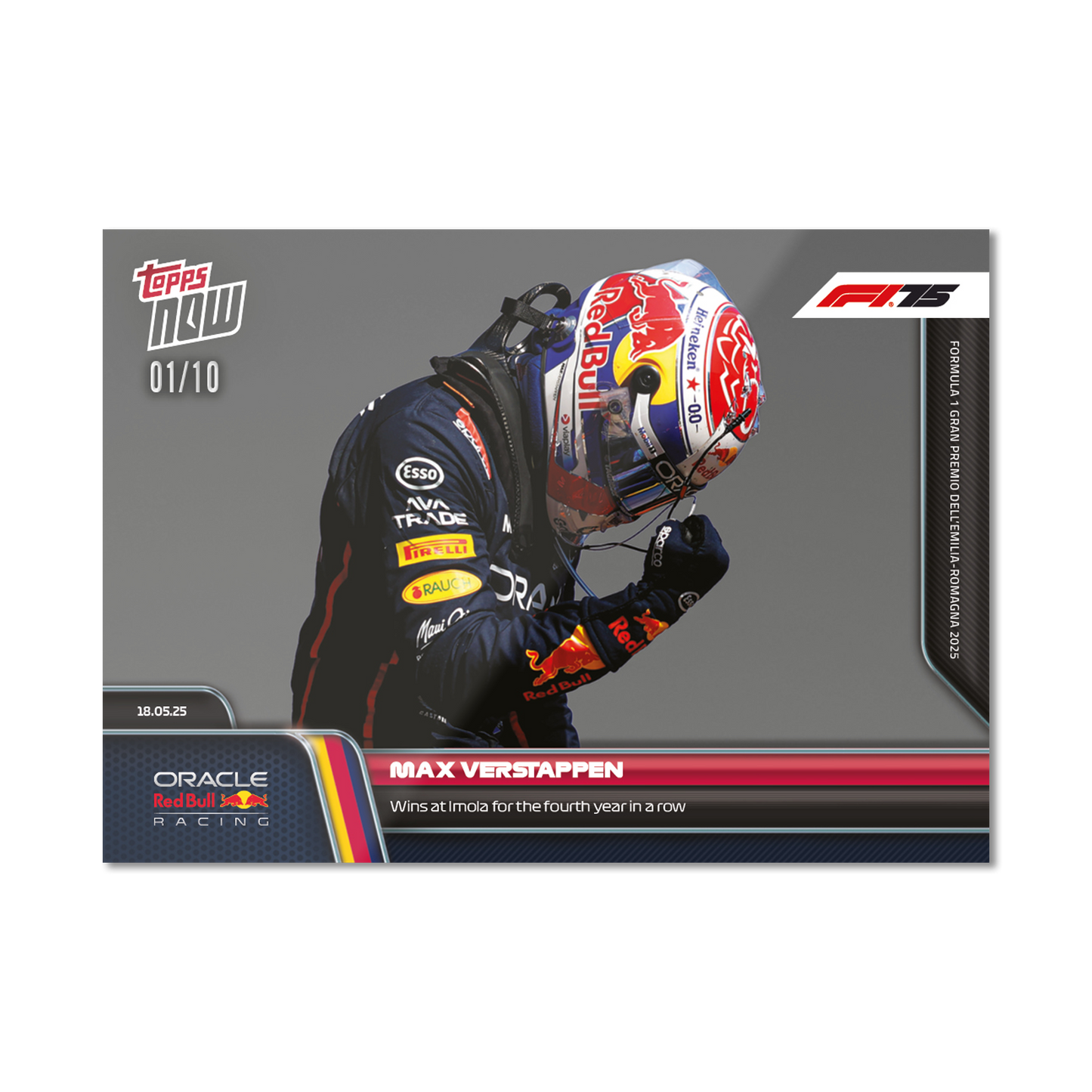 Max Verstappen - 2025 Formula 1® Topps NOW® - Card 37 - PR: 2389