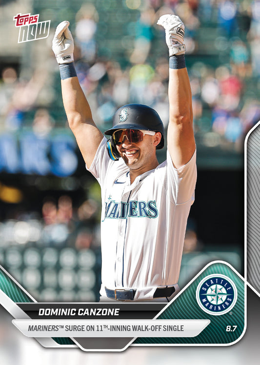 Dominic Canzone - 2025 MLB Topps NOW® - Card 529 - PR: 456