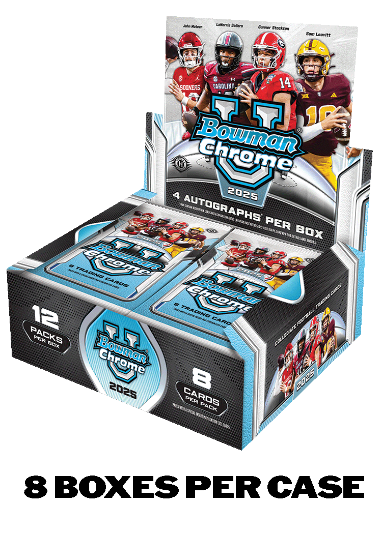 2025 Bowman University Chrome® Football - Hobby Jumbo Box - Sealed Case
