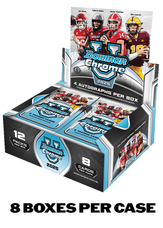 2025 Bowman University Chrome® Football - Hobby Jumbo Box - Sealed Case