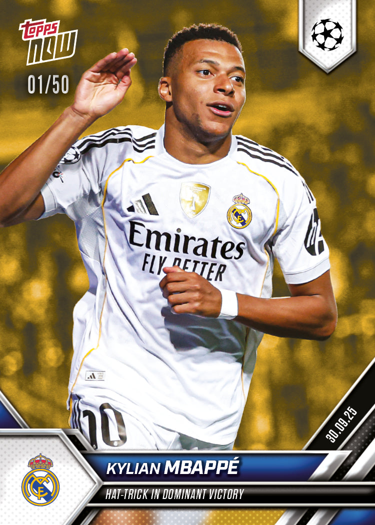 Kylian Mbappé - 2025-26 UCL Topps NOW® - Card 24 - PR: 1143