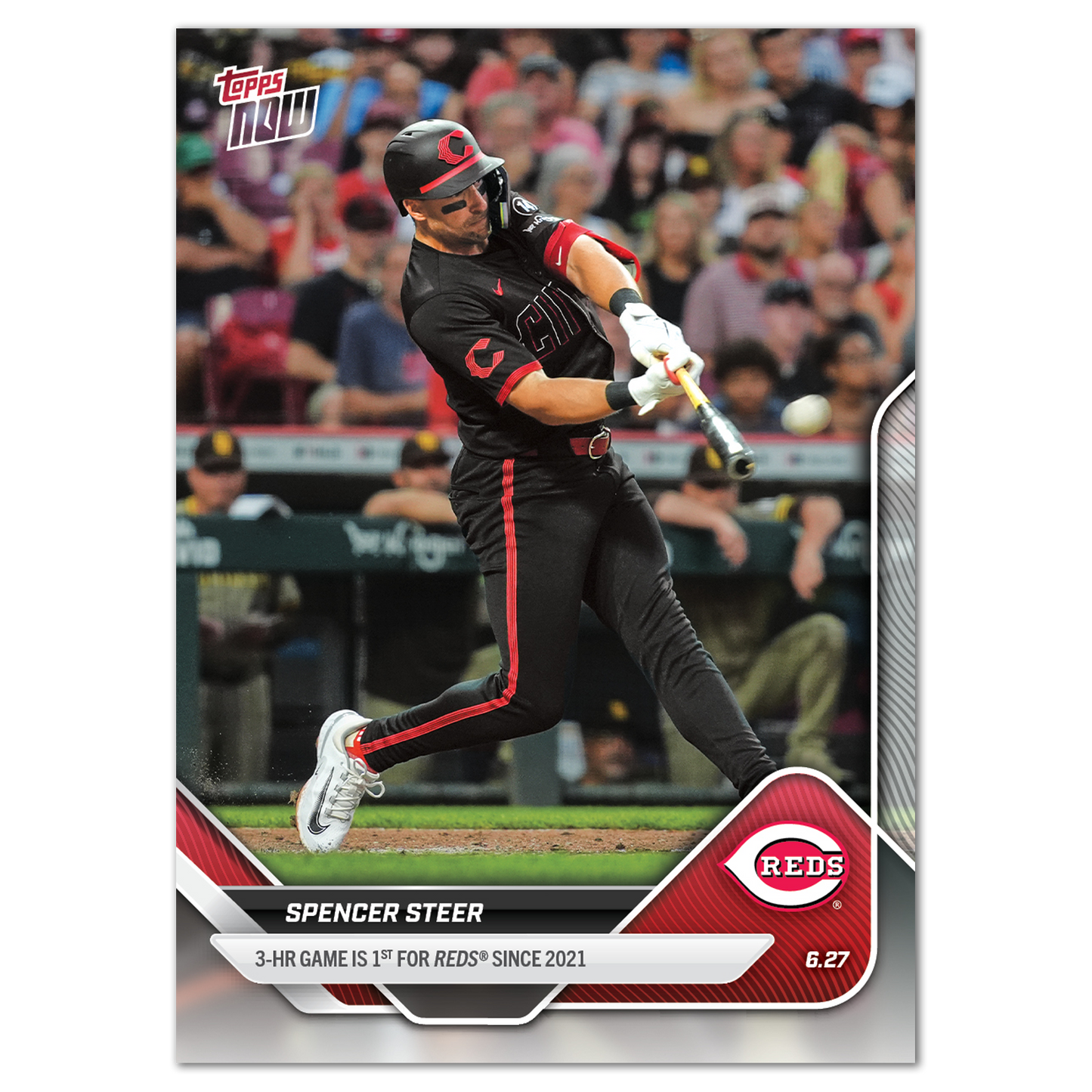 Spencer Steer - 2025 MLB Topps NOW® - Card 355 - PR: 719