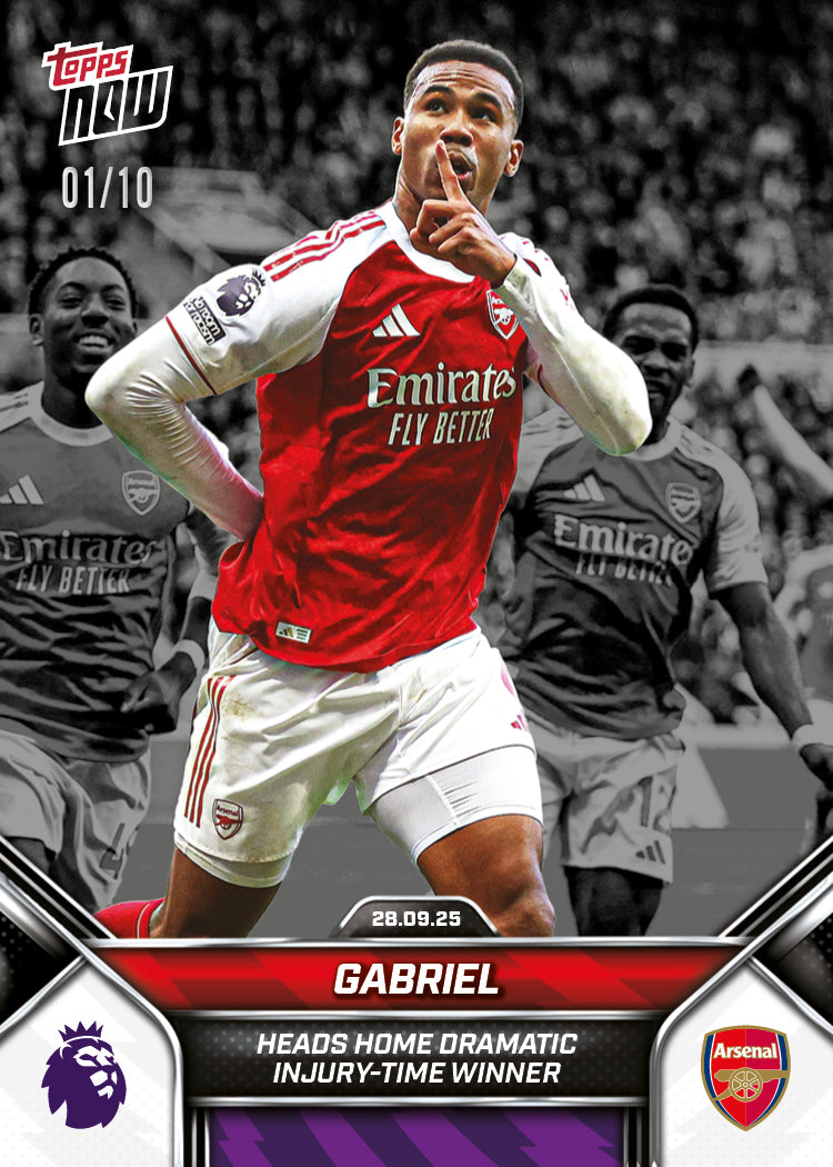 Gabriel - 2025-26 Premier League Topps NOW® - Card 28 - PR: 629