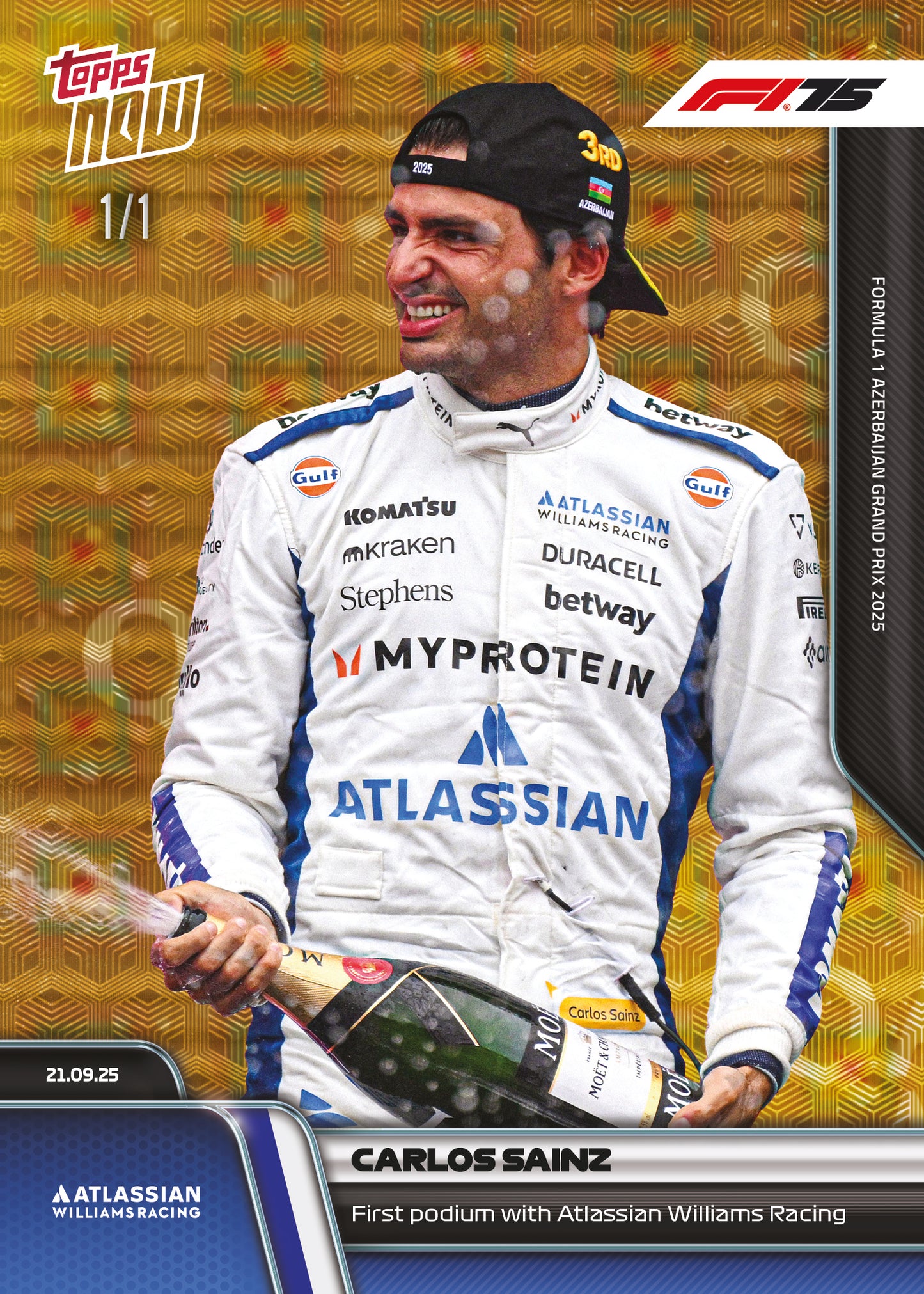 Carlos Sainz - 2025 Formula 1® Topps NOW® - Card 64 - PR: 2896