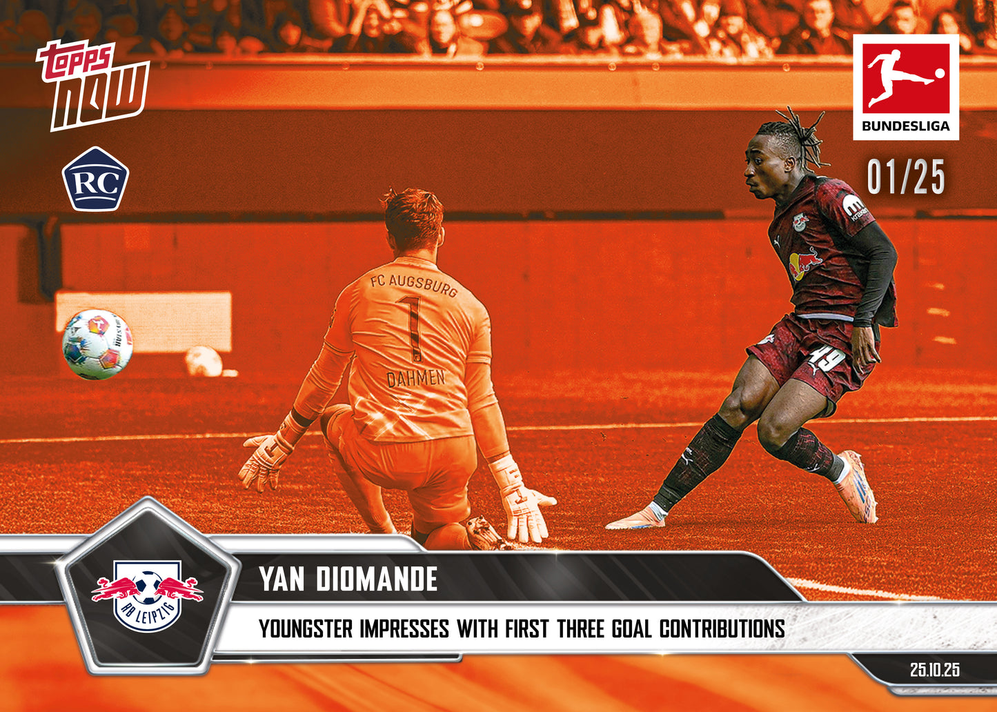 Yan Diomande - 2025-26 Bundesliga Topps NOW® - Card 49 - PR: 783
