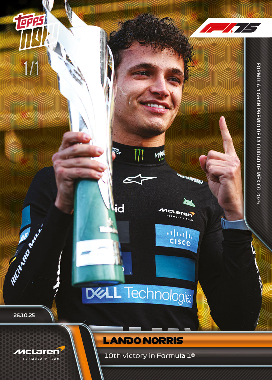 Lando Norris - 2025 Formula 1® Topps NOW® - Card 72 - PR: 4039