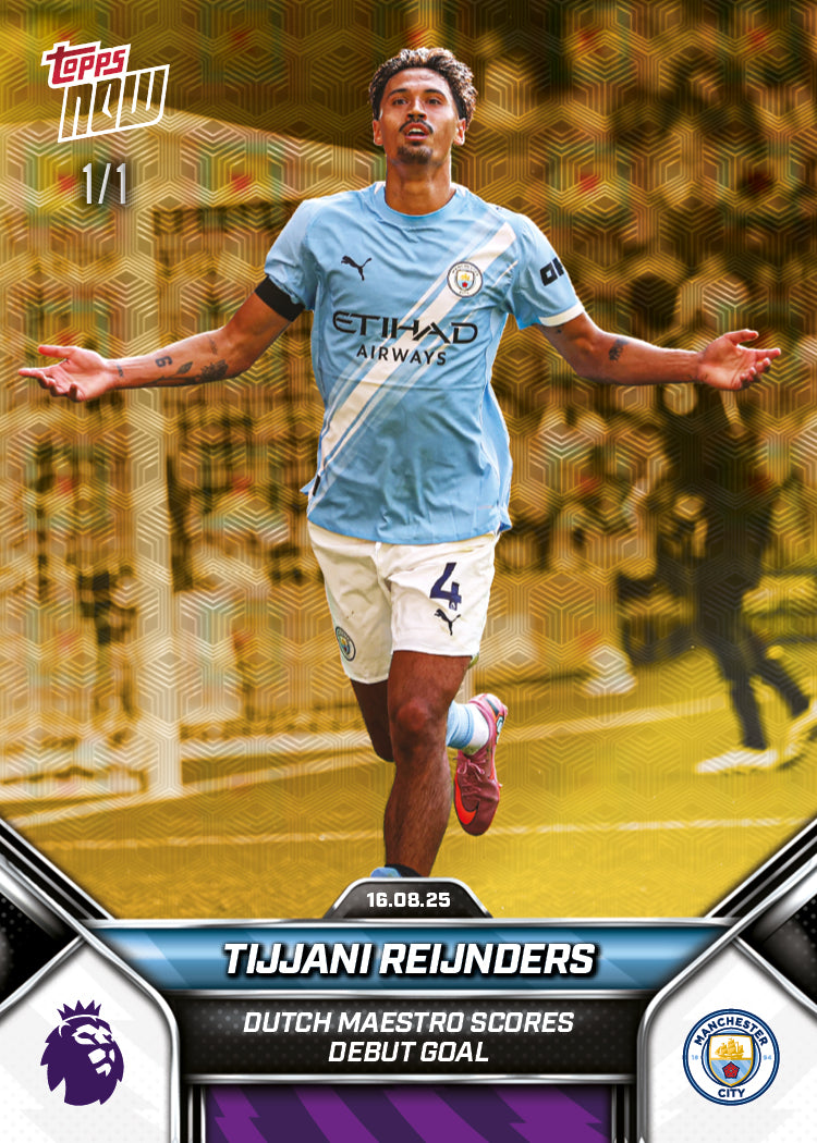 Tijjani Reijnders - 2025-26 Premier League Topps NOW® - Card 1 - PR: 867