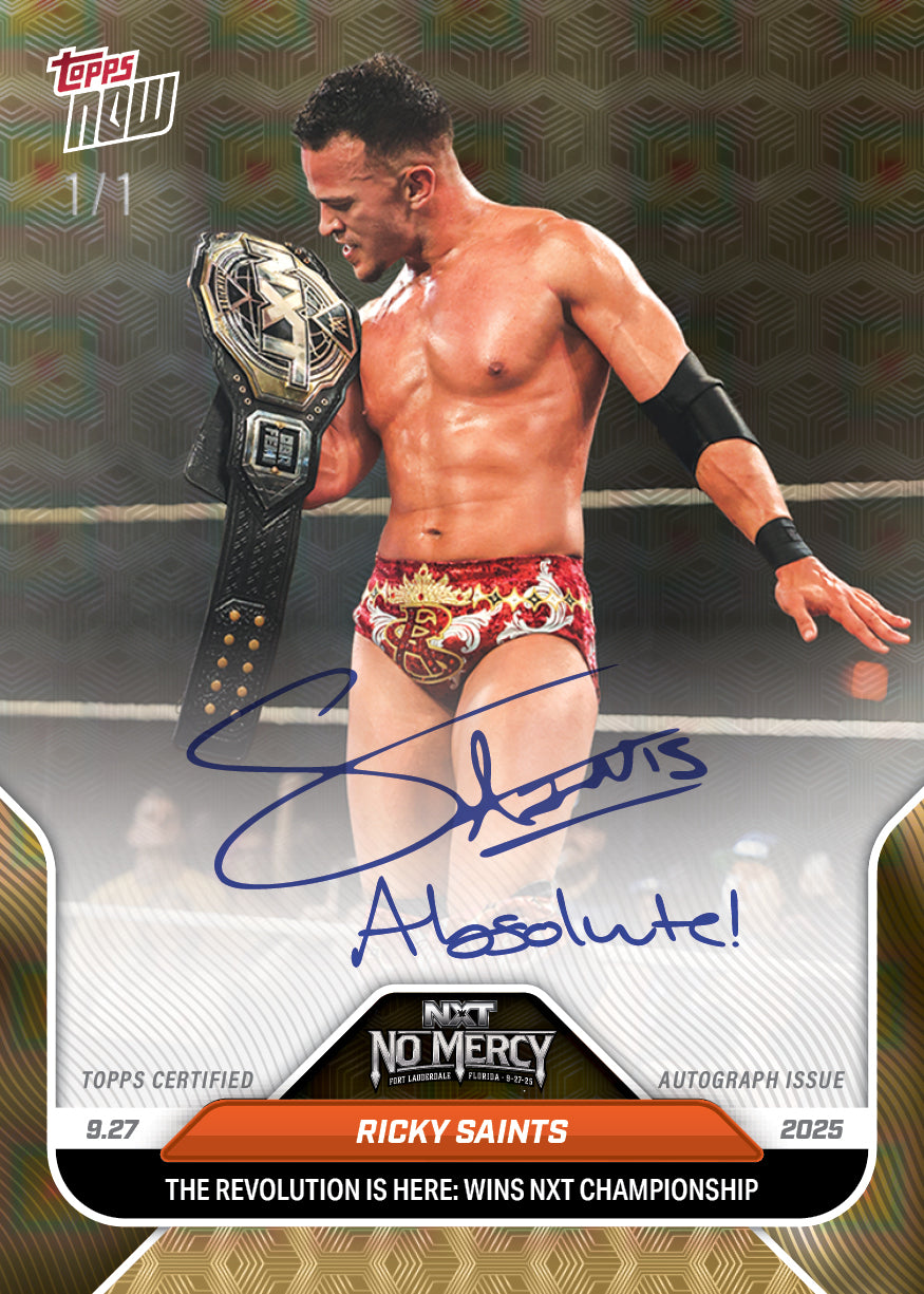 Ricky Saints - 2025 WWE Topps NOW® - Card 100 - PR: 694