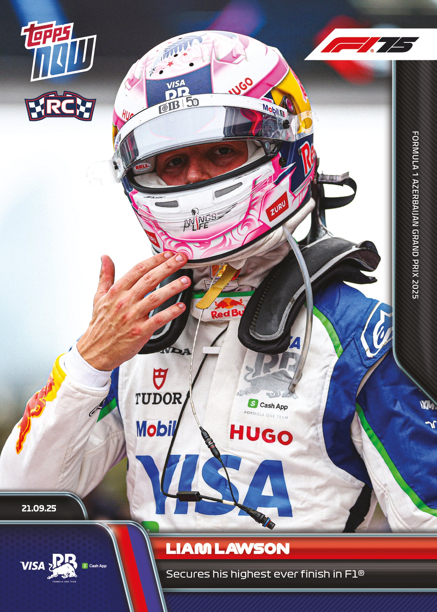Liam Lawson - 2025 Formula 1® Topps NOW® - Card 65 - PR: 1059