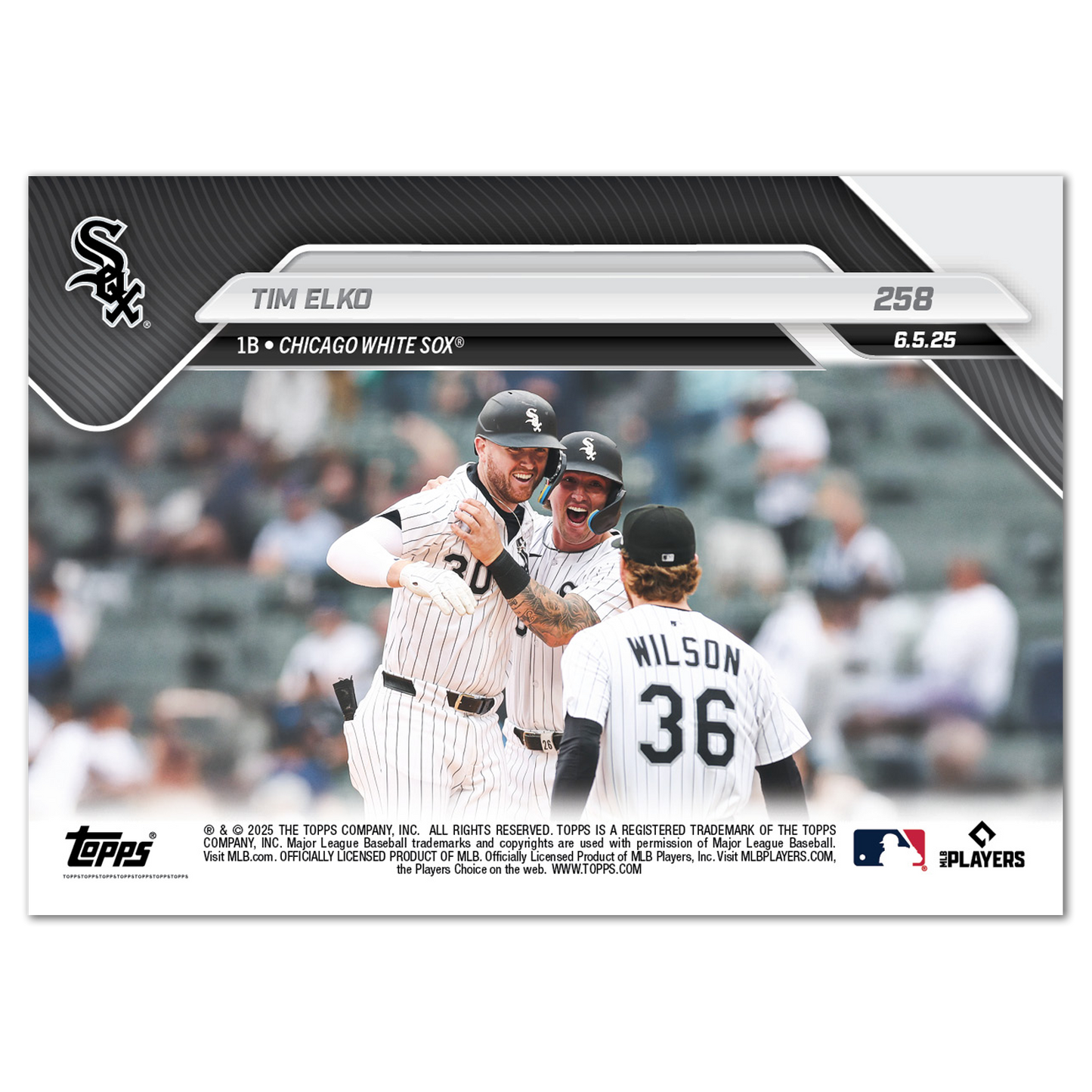 Tim Elko - 2025 MLB Topps NOW® - Card 258 - PR: 531