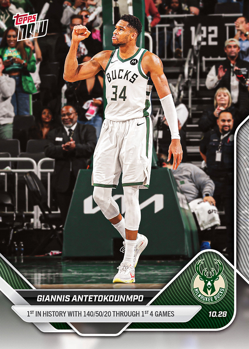 Giannis Antetokounmpo - 2025-26 NBA Topps NOW® - Card 36 - PR: 1053