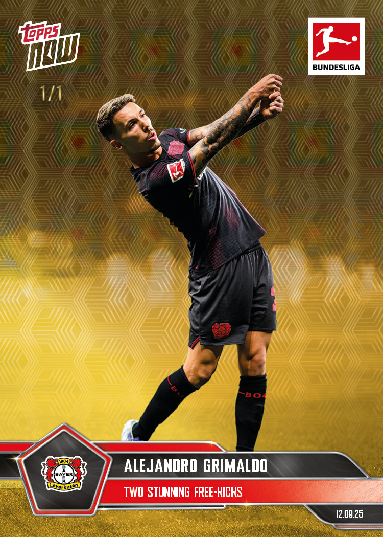 Alejandro Grimaldo - 2025-26 Bundesliga Topps NOW® - Card 17 - PR: 231