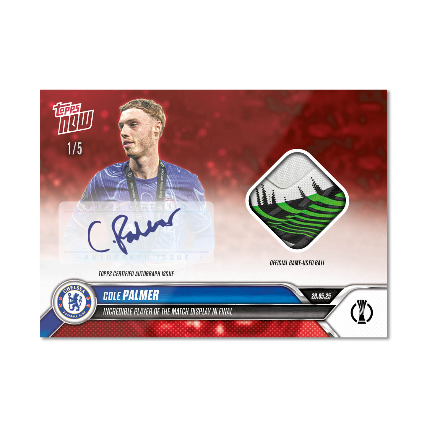 Cole Palmer - 2024-25 UECL Topps NOW® - Card 13 - LOOK FOR AUTO-RELICS - PR: 3073