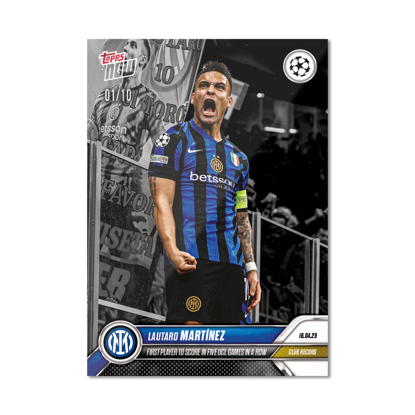Lautaro Martínez - 2024-25 UCL Topps NOW® - Card 142 - PR: 592