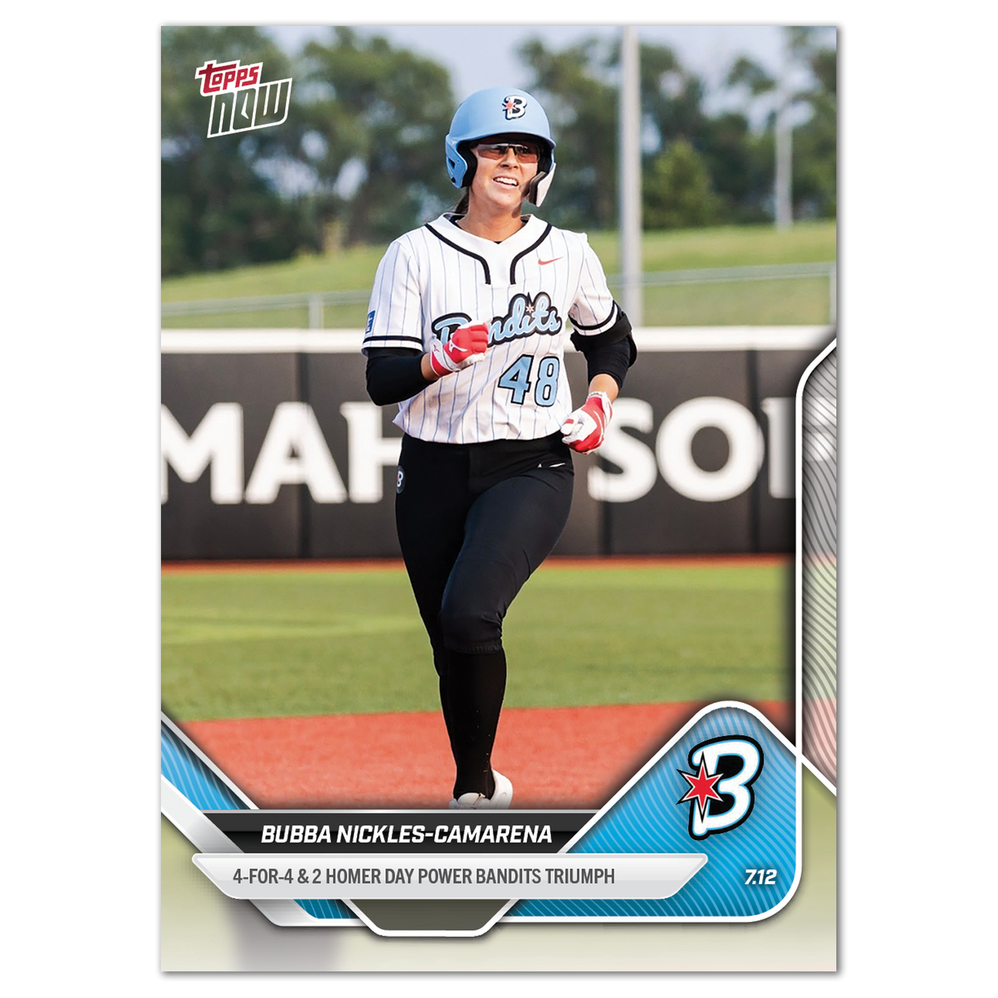 Bubba Nickles-Camarena - 2025 AUSL Topps NOW® - Card 19 - PR: 617