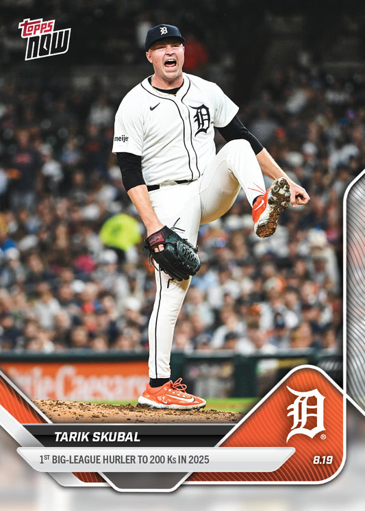 Tarik Skubal - 2025 MLB Topps NOW® - Card 575 - PR: 1453