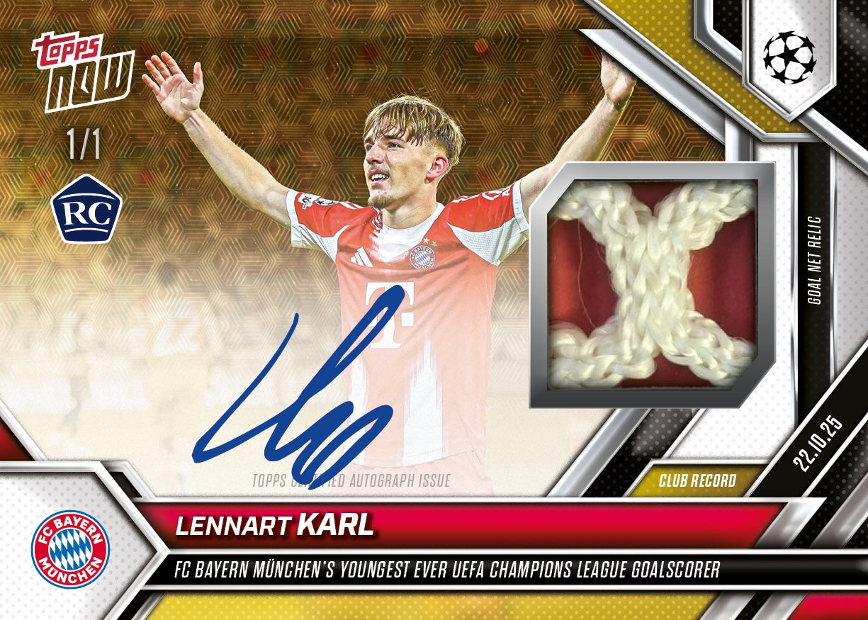 Lennart Karl - 2025-26 UCL Topps NOW® - Card 38 - PR: 5169