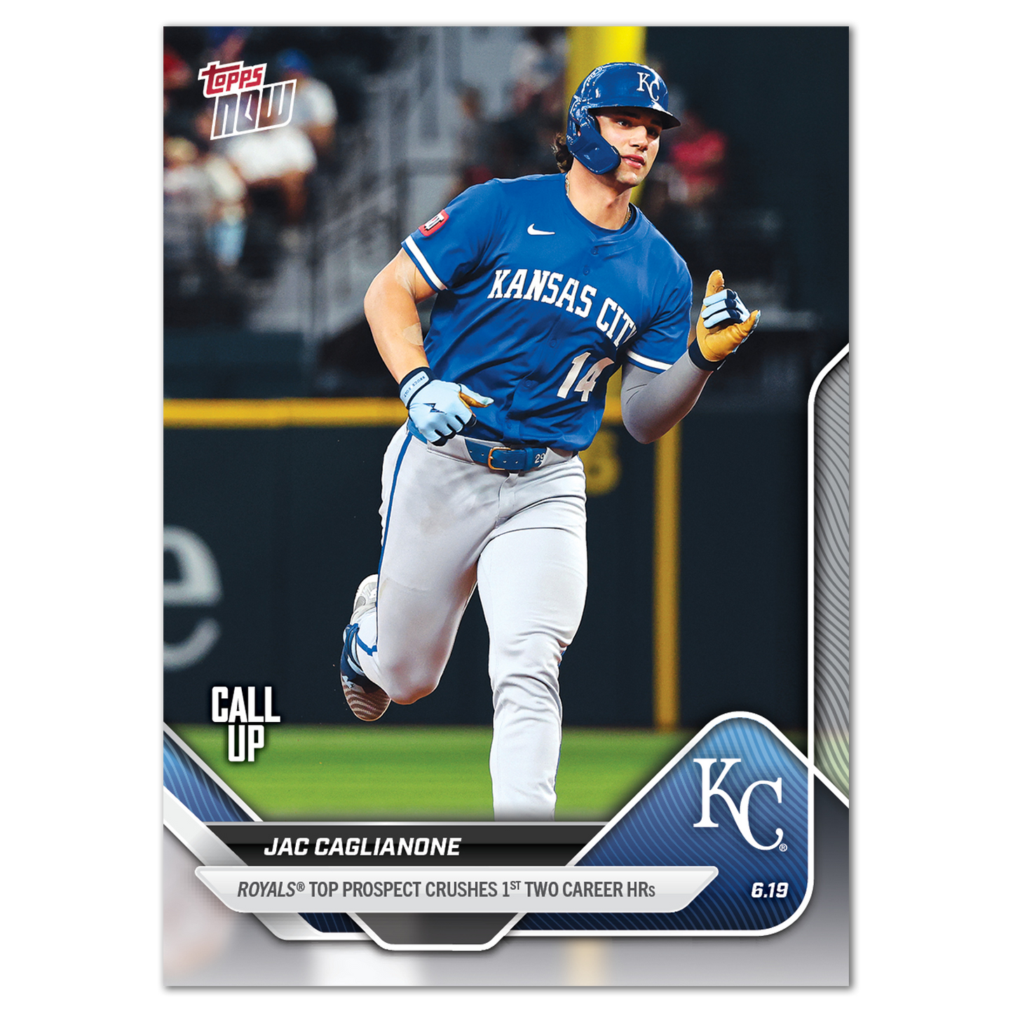 Jac Caglianone - 2025 MLB Topps NOW® - Card 320 - LOOK FOR RELICS - PR: 11969