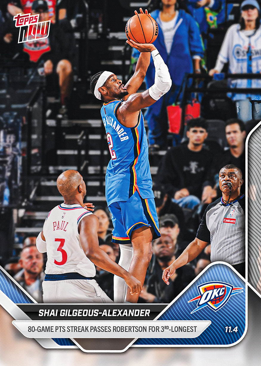 Shai Gilgeous-Alexander - 2025-26 NBA Topps NOW® - Card 44