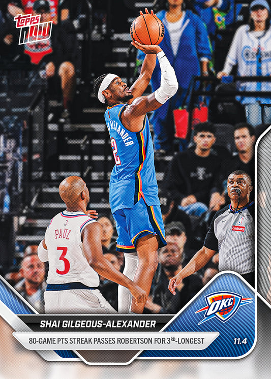 Shai Gilgeous-Alexander - 2025-26 NBA Topps NOW® - Card 44