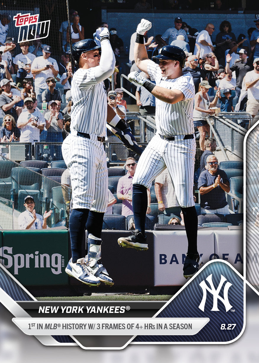 New York Yankees - 2025 MLB Topps NOW® - Card 615 - PR: 1252
