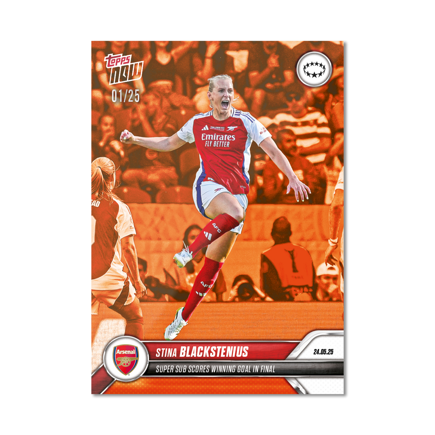 Stina Blackstenius - 2024-25 UWCL Topps NOW® - Card 29 - LOOK FOR RELICS - PR: 1115