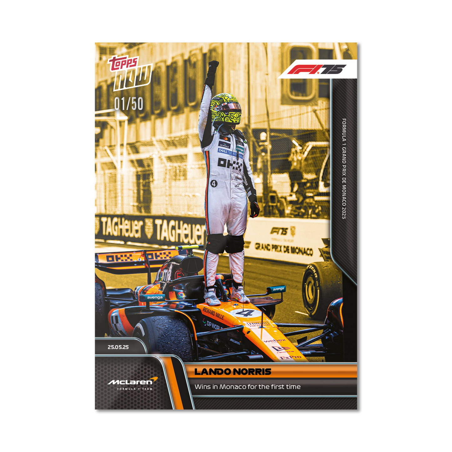 Lando Norris - 2025 Formula 1® Topps NOW® - Card 39 - PR: 3926