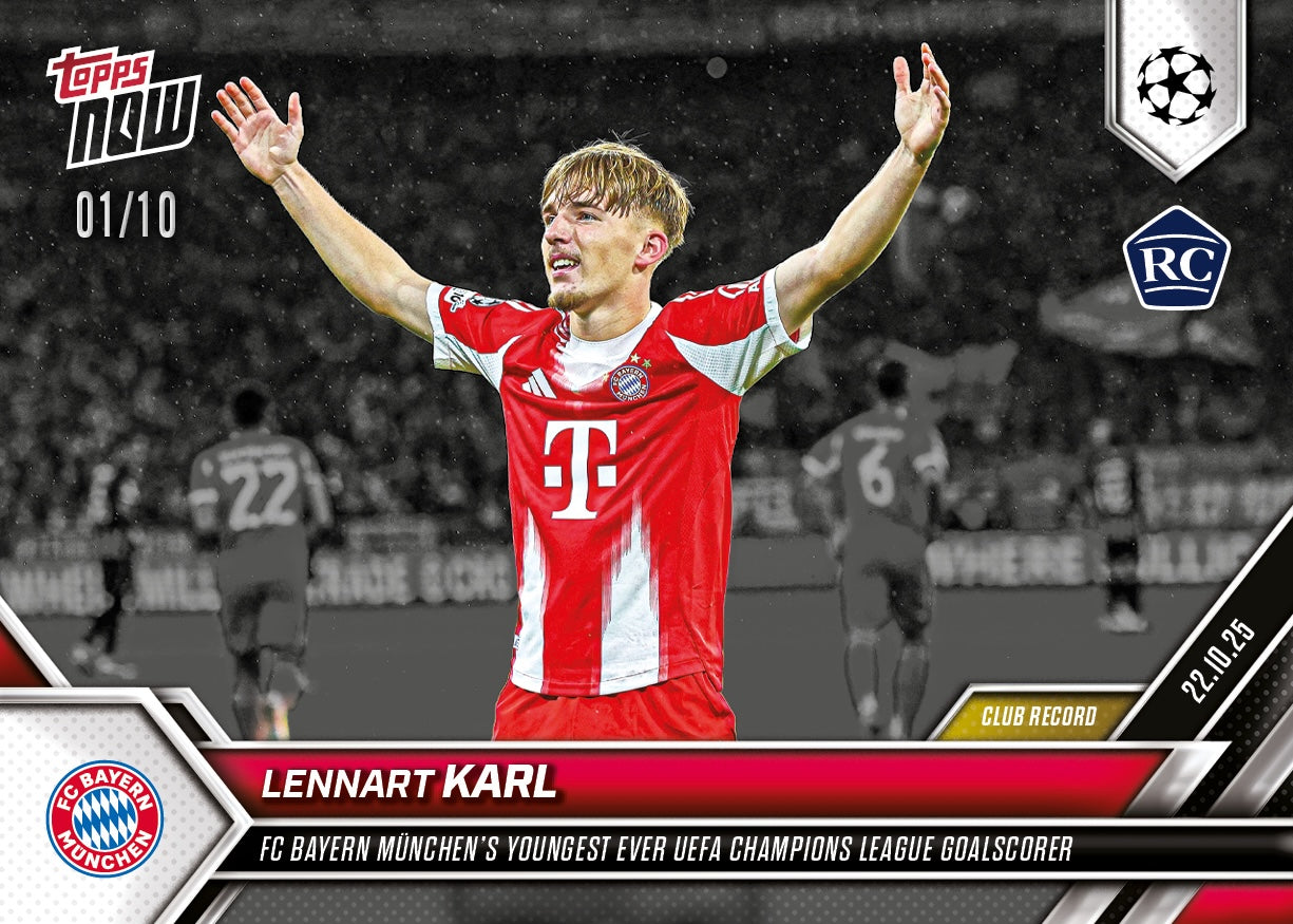 Lennart Karl - 2025-26 UCL Topps NOW® - Card 38 - PR: 5169