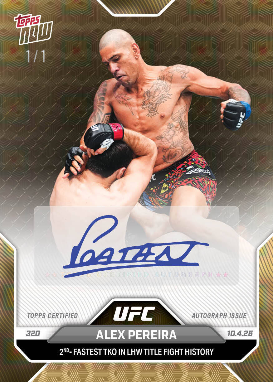 Alex Pereira - 2025 UFC Topps NOW® - Card 31  - PR: 8323