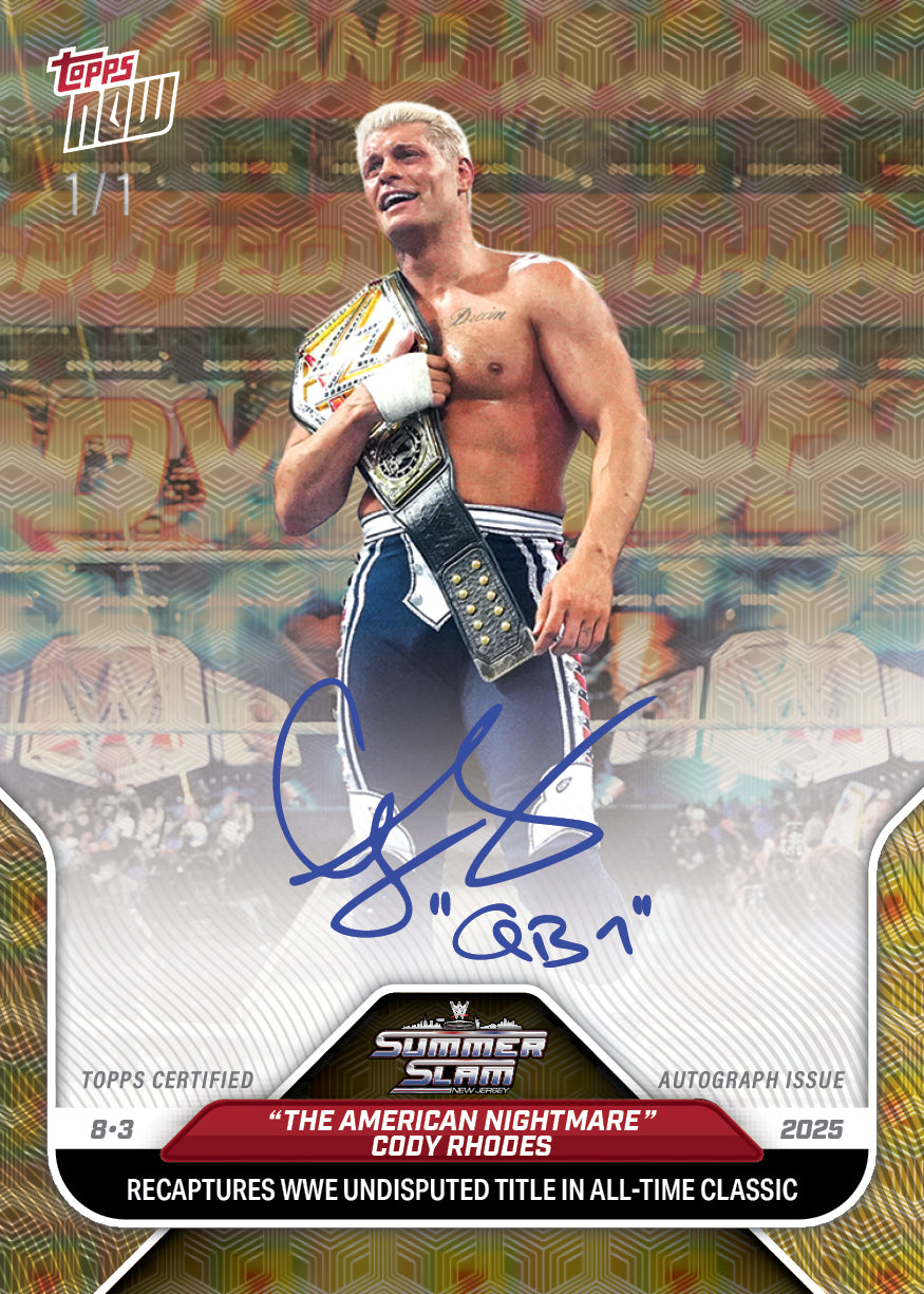 "The American Nightmare" Cody Rhodes - 2025 WWE Topps NOW® - Card 86 - LOOK FOR AUTOS  - PR: 5505