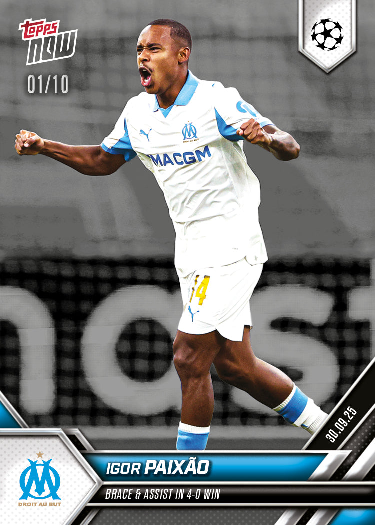 Igor Paixão - 2025-26 UCL Topps NOW® - Card 26 - PR: 133