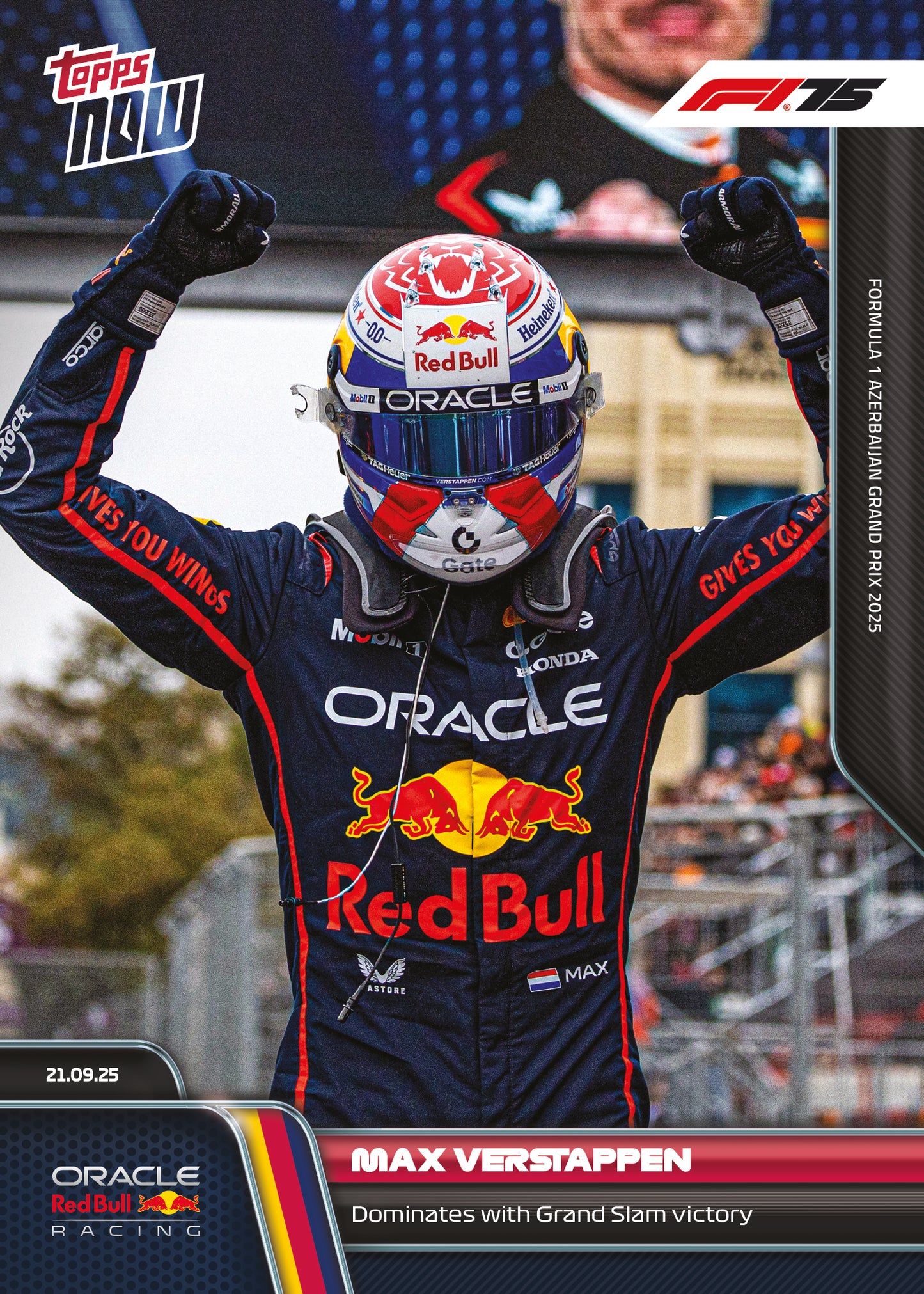 Max Verstappen - 2025 Formula 1® Topps NOW® - Card 63 - PR: 3846