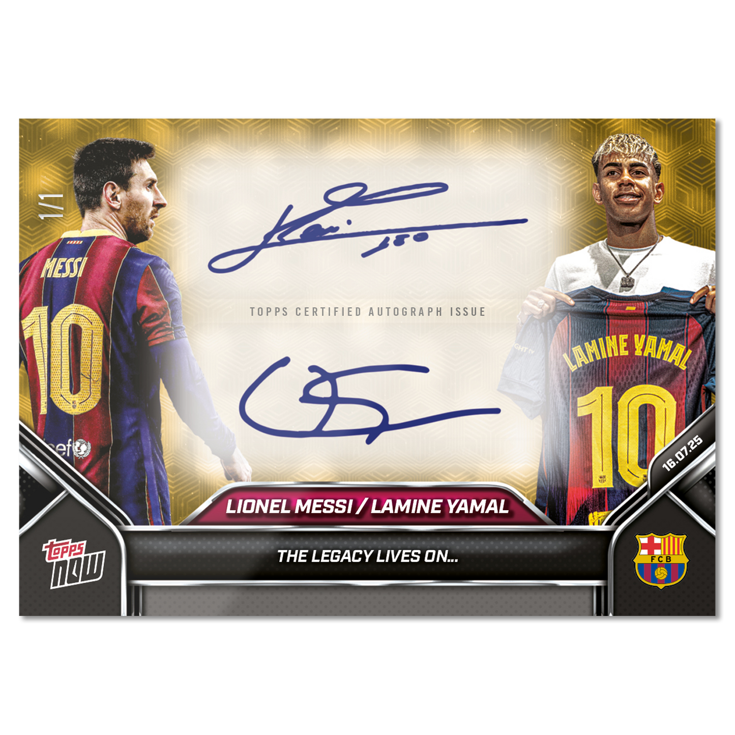 Lamine Yamal - 2025 FC Barcelona Topps NOW® - Card 2 - LOOK FOR DUAL AUTO - PR: 76476