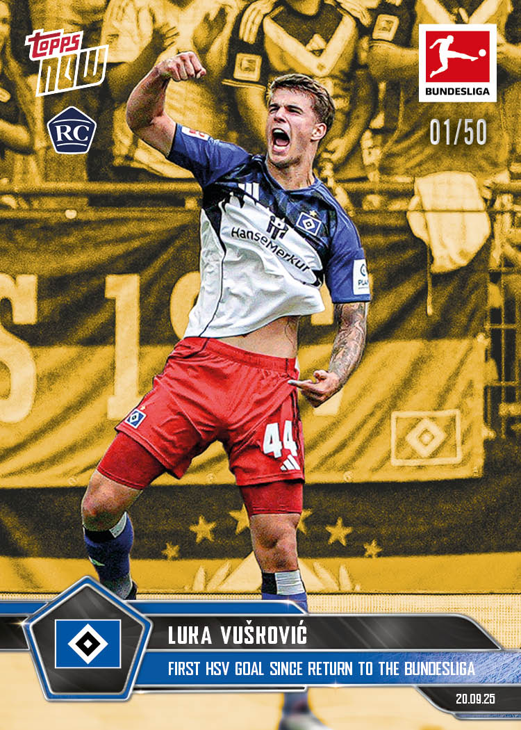 Luka Vušković - 2025-26 Bundesliga Topps NOW® - Card 24 - PR: 1885