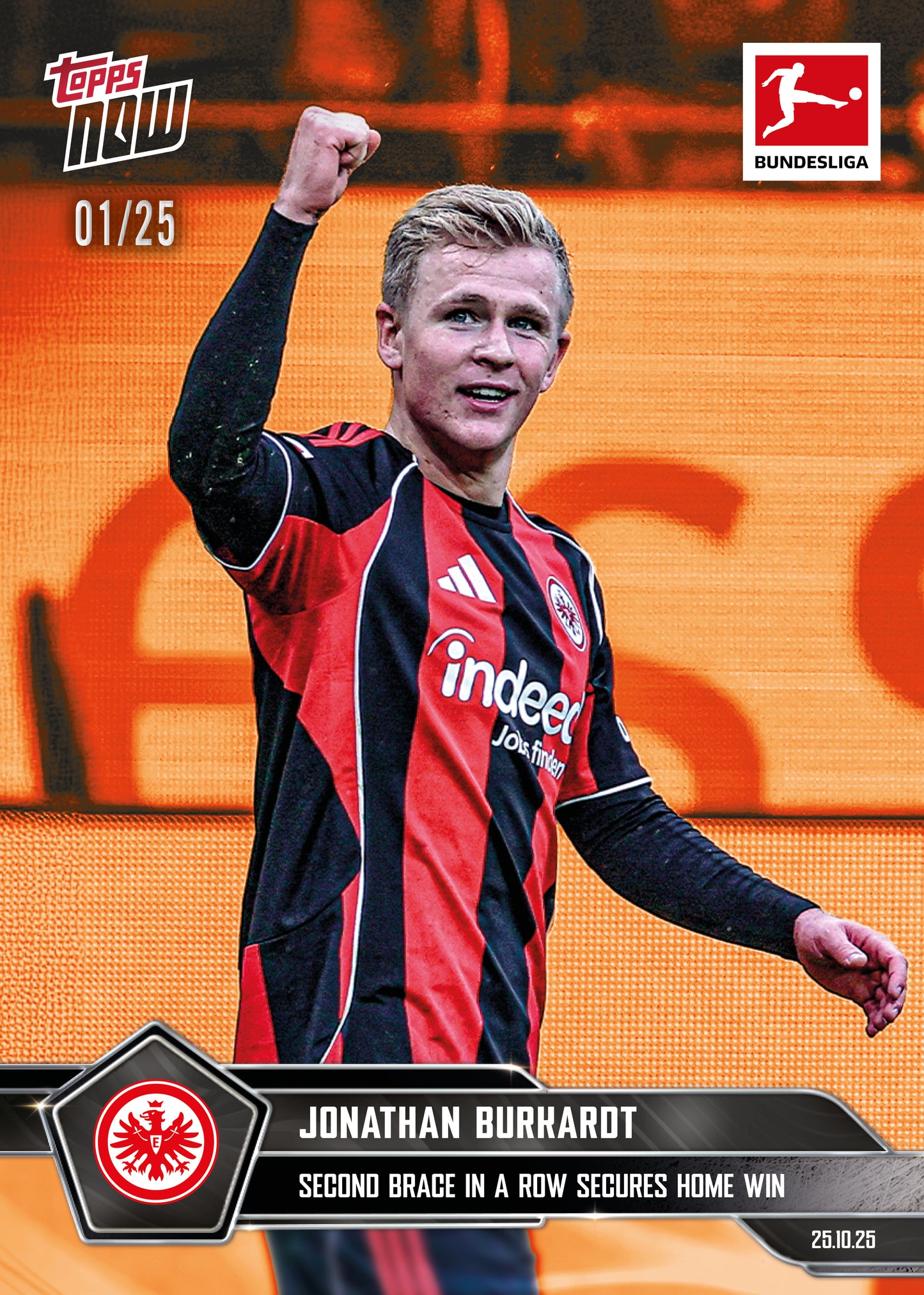 Jonathan Burkardt - 2025-26 Bundesliga Topps NOW® - Card 51 - PR: 202