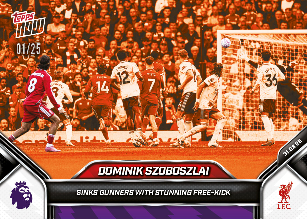Dominik Szoboszlai - 2025-26 Premier League Topps NOW® - Card 16 - PR: 2114