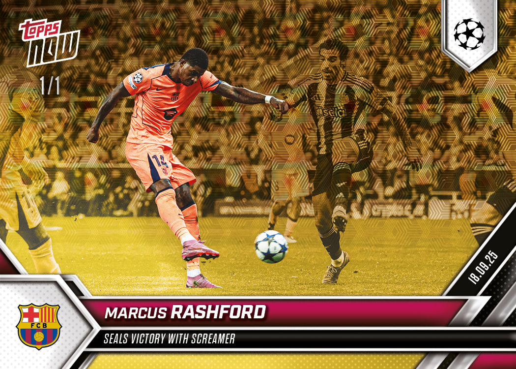 Marcus Rashford - 2025-26 UCL Topps NOW® - Card 21 - PR: 514