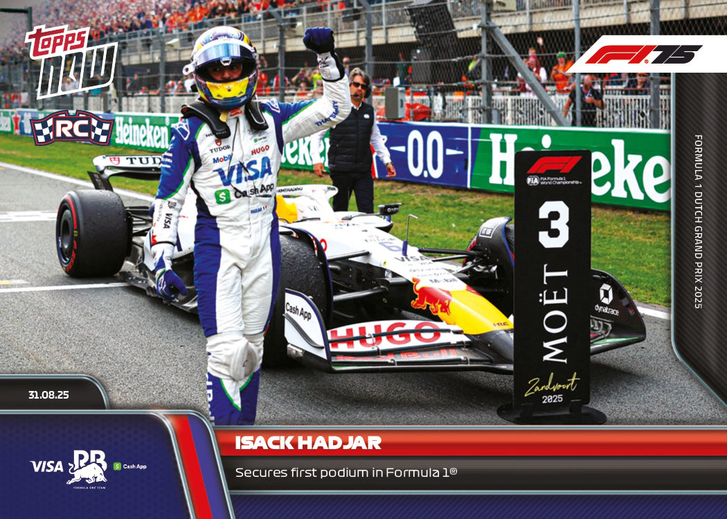 Isack Hadjar - 2025 Formula 1® Topps NOW® - Card 58 - PR: 5891