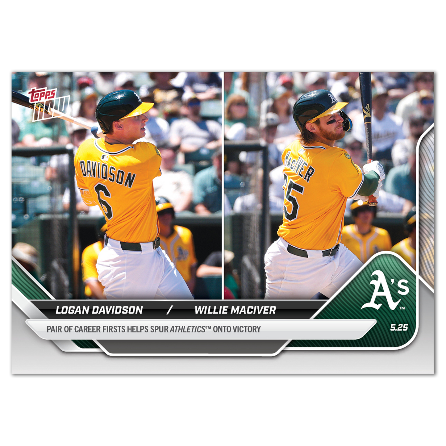 Logan Davidson/Willie MacIver - 2025 MLB Topps NOW® - Card 217 - PR: 443