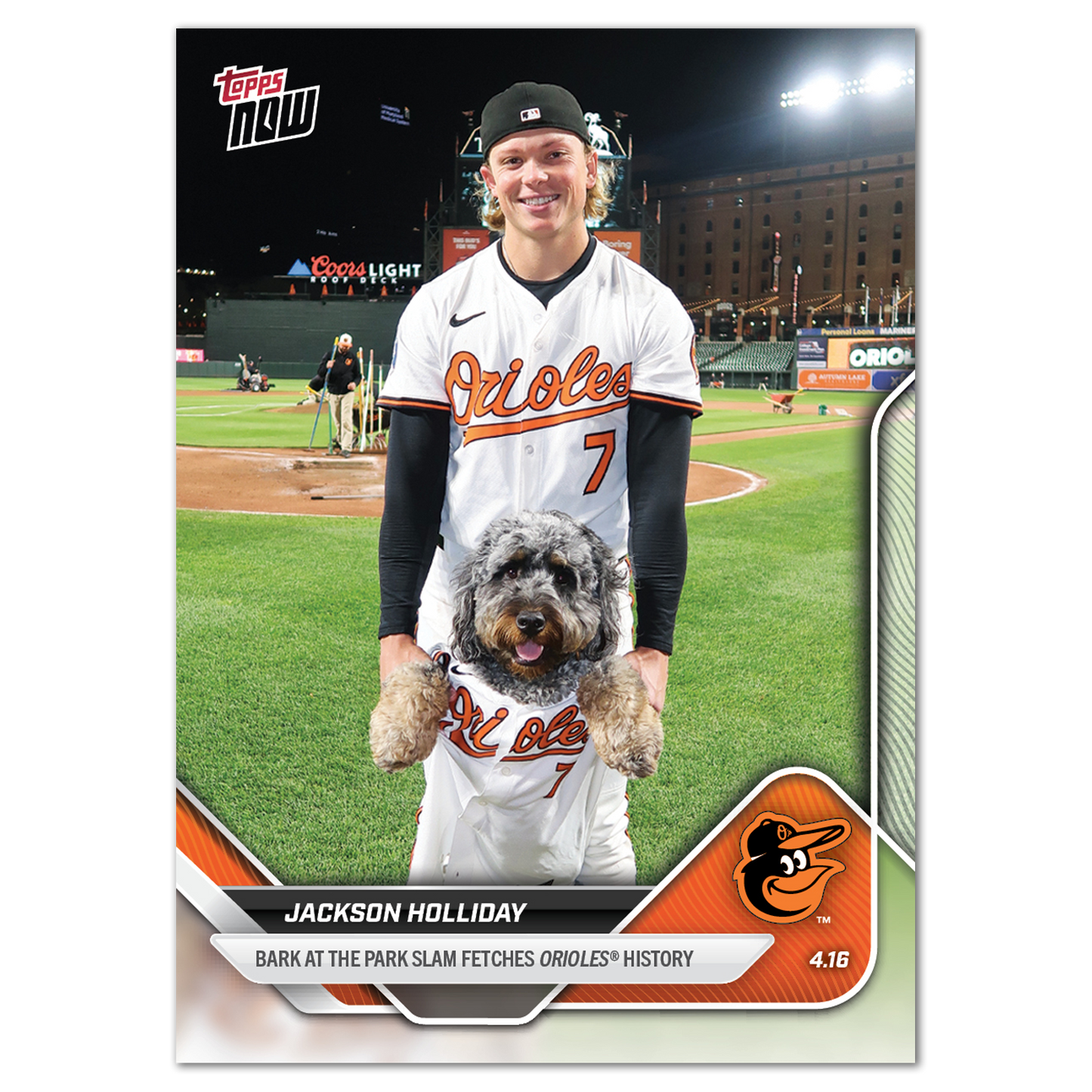 Jackson Holliday - 2025 MLB Topps NOW® - Card 74 - PR: 2823