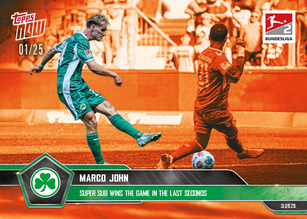 Marco John - 2025-26 Bundesliga Topps NOW® - Card 16 - PR: 91