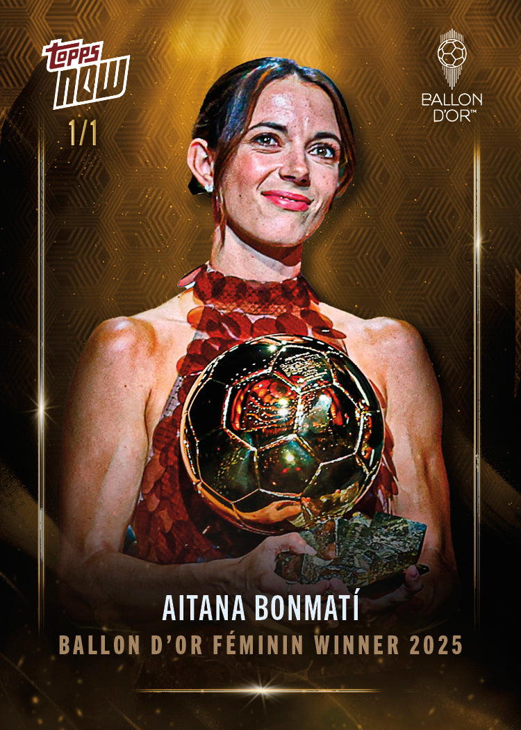 Aitana Bonmatí - 2025 Ballon d'Or Topps NOW® - Card 2 - LOOK FOR RELICS & AUTO - PR: 2839