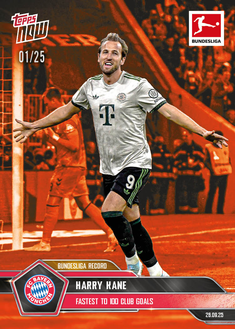 Harry Kane - 2025-26 Bundesliga Topps NOW® - Card 32 - PR: 718
